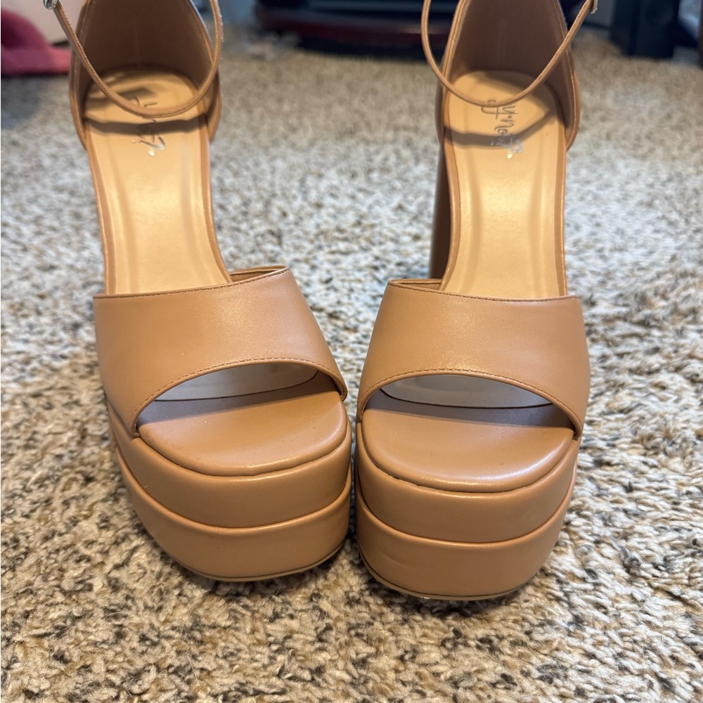Tan Platform heels